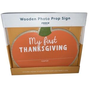 My First Thanksgiving Wooden Photo Prop Sign